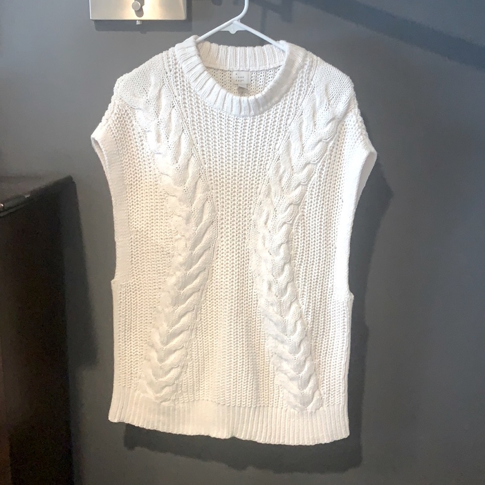 Cream sweater vest